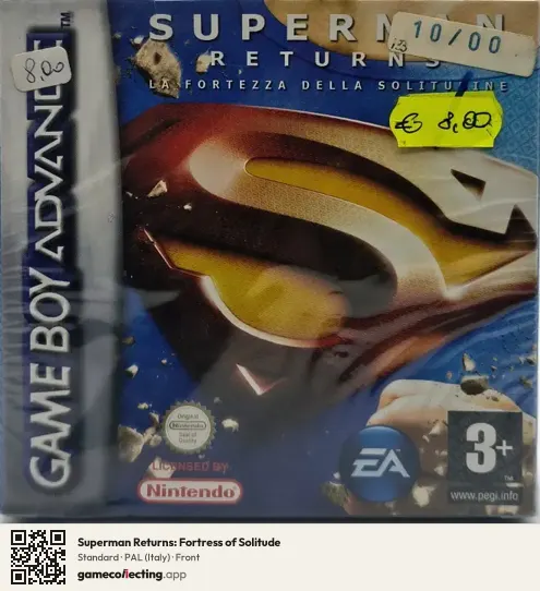 Superman Returns: Fortress of Solitude Game Boy Advance, Italy box front