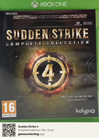 Sudden Strike 4 Xbox One, PAL box front