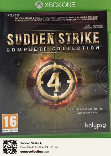 Sudden Strike 4 Xbox One, PAL box front