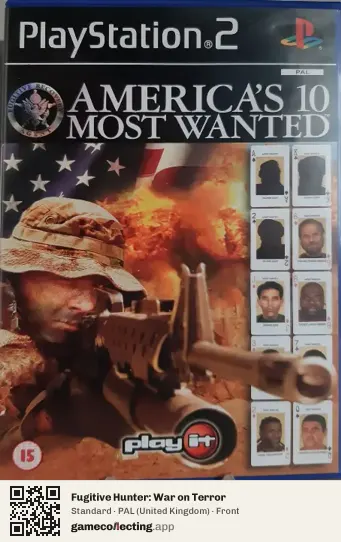 Fugitive Hunter: War on Terror PlayStation 2, United Kingdom box front