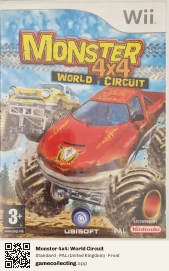 Monster 4x4: World Circuit Nintendo Wii, United Kingdom box front