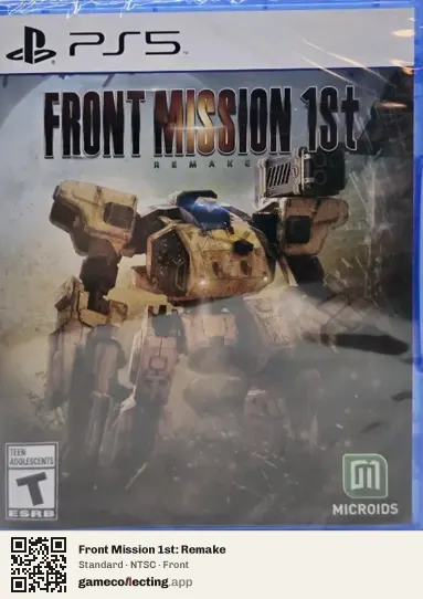 Front Mission 1st: Remake PlayStation 5, NTSC box front