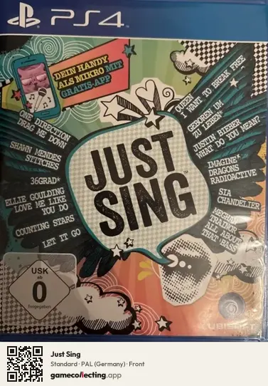 Just Sing PlayStation 4, Germany box front