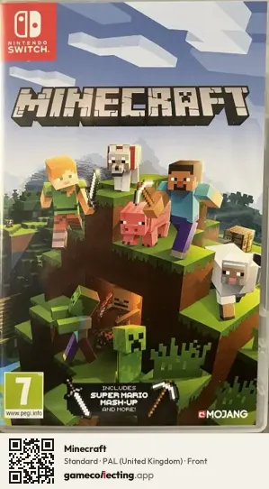 Minecraft Nintendo Switch, United Kingdom box front