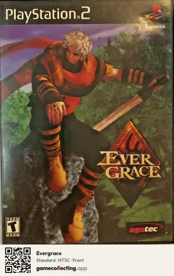 Evergrace PlayStation 2, NTSC box front