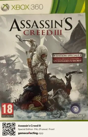 Assassin's Creed III Xbox 360, France box front