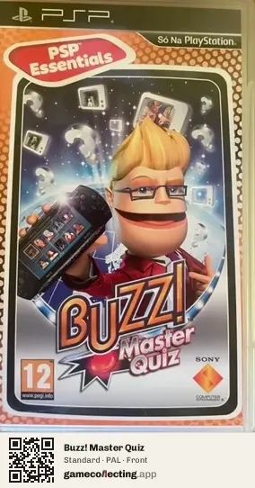 Buzz! Master Quiz PlayStation Portable, PAL box front