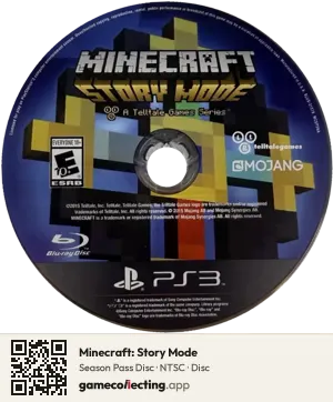 Minecraft: Story Mode PlayStation 3, NTSC disc