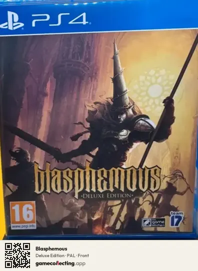 Blasphemous PlayStation 4, PAL box front