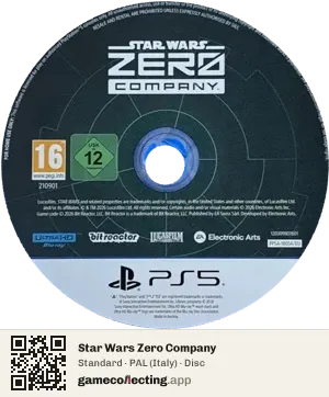 Star Wars Zero Company PlayStation 5, PAL disc