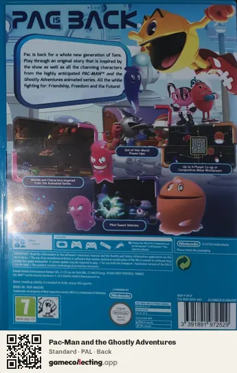 Pac-Man and the Ghostly Adventures Nintendo Wii U, PAL box back