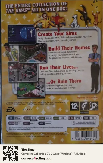 The Sims Computer, PAL box back