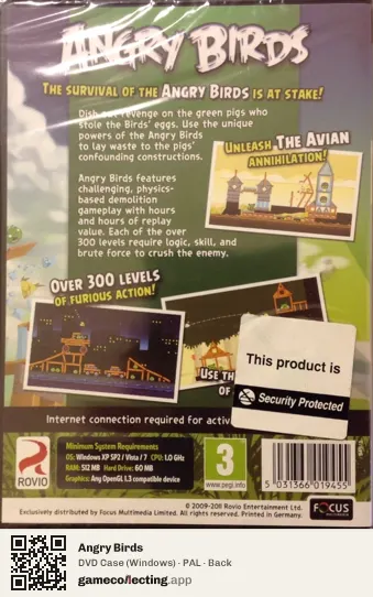 Angry Birds Computer, PAL box back