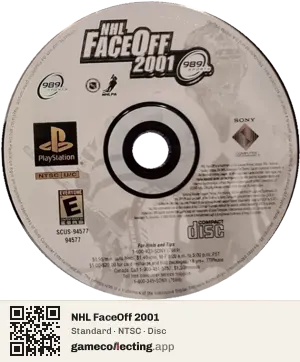 NHL FaceOff 2001 PlayStation, NTSC disc