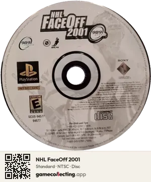 NHL FaceOff 2001 PlayStation, NTSC disc