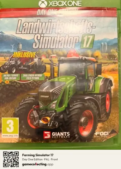 Farming Simulator 17 Xbox One, PAL box front