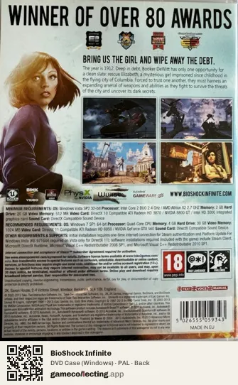 BioShock Infinite Computer, PAL box back