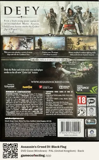 Assassin's Creed IV: Black Flag Computer, United Kingdom box back