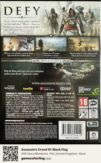 Assassin's Creed IV: Black Flag Computer, United Kingdom box back