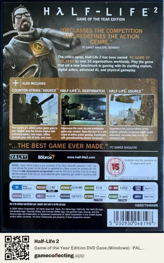 Half-Life 2 Computer, United Kingdom box back