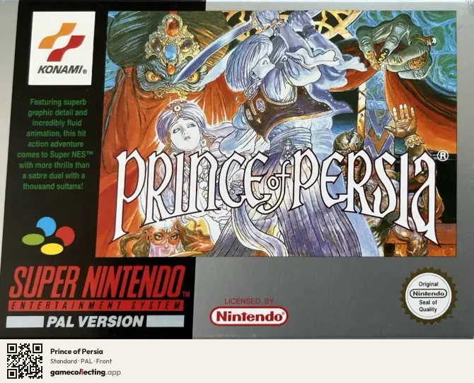 Prince of Persia Super Nintendo Entertainment System, PAL box front