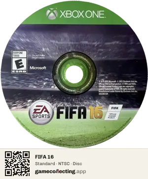 FIFA 16 Xbox One, NTSC disc