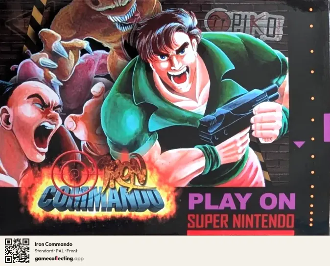 Iron Commando Super Nintendo Entertainment System, PAL box front