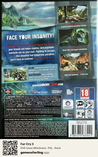 Far Cry 3 Computer, PAL box back