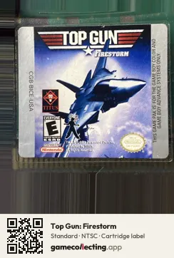 Top Gun: Firestorm Game Boy Color, NTSC cartridge label