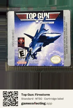 Top Gun: Firestorm Game Boy Color, NTSC cartridge label