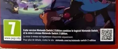 Pokémon Legends: Z-A, the PEGI square on its front