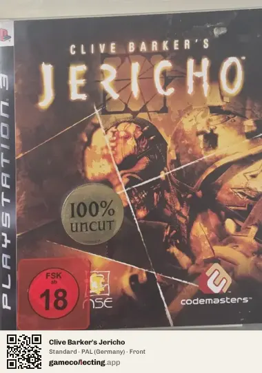 Clive Barker's Jericho PlayStation 3, Germany box front