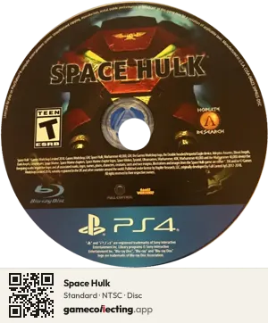 Space Hulk PlayStation 4, NTSC disc