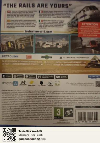 Train Sim World 5 PlayStation 5, PAL box back