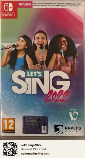 Let's Sing 2022 Nintendo Switch, PAL box front