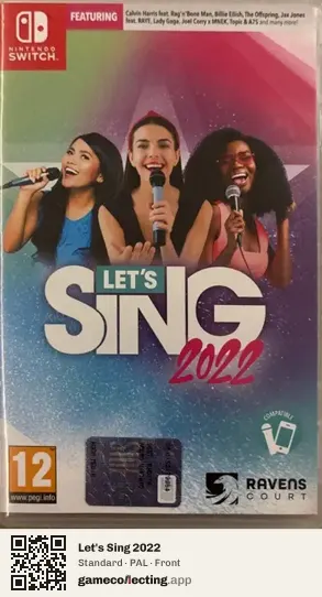 Let's Sing 2022 Nintendo Switch, PAL box front