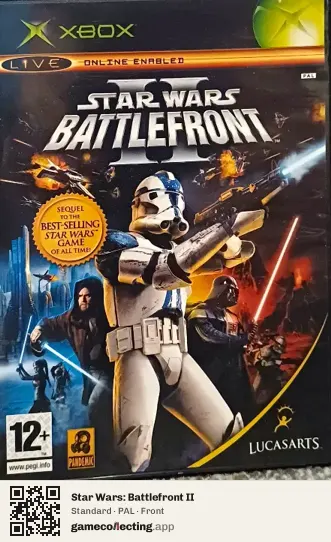 Star Wars: Battlefront II Xbox, PAL box front