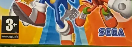 Sonic Heroes, the PEGI square on its front
