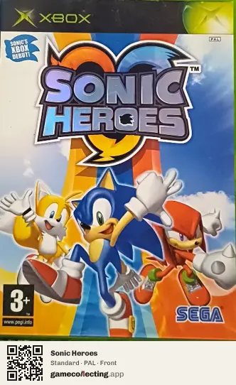 Sonic Heroes Xbox, PAL box front