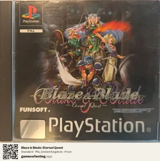 Blaze & Blade: Eternal Quest PlayStation, United Kingdom box front