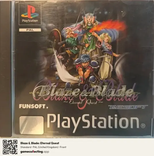 Blaze & Blade: Eternal Quest PlayStation, United Kingdom box front