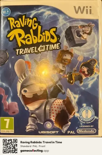 Raving Rabbids: Travel in Time Nintendo Wii, PAL box front