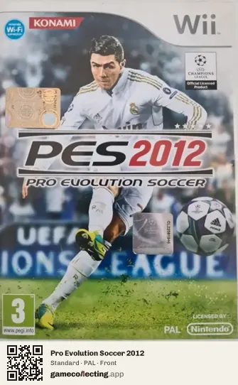 Pro Evolution Soccer 2012 Nintendo Wii, PAL box front