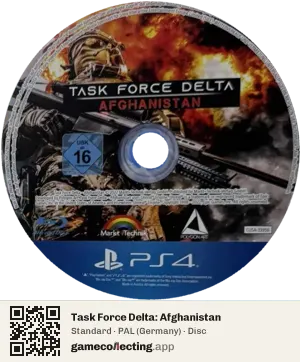 Task Force Delta: Afghanistan PlayStation 4, PAL disc