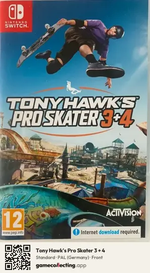 Tony Hawk's Pro Skater 3 + 4 Nintendo Switch, Germany box front