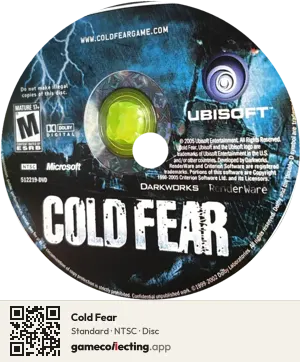 Cold Fear Xbox, NTSC disc