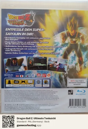 Dragon Ball Z: Ultimate Tenkaichi PlayStation 3, Germany box back