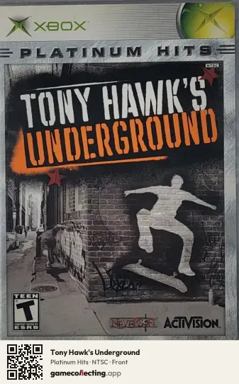 Tony Hawk's Underground Xbox, NTSC box front