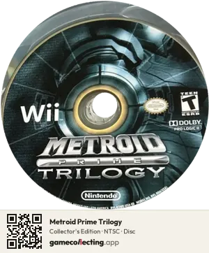 Metroid Prime Trilogy Nintendo Wii, NTSC disc