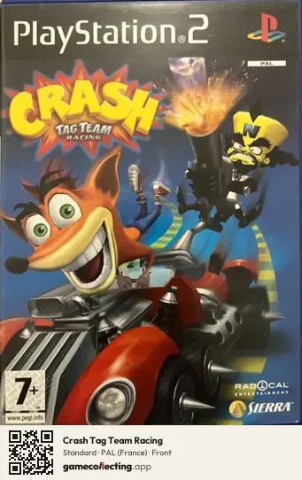 Crash Tag Team Racing PlayStation 2, France box front